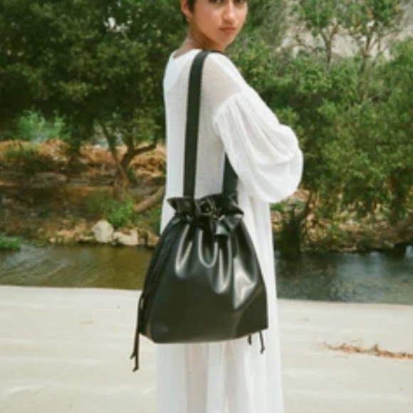 HOZEN Bucket Bag Luxury Vegan Leather Cinch Shoulder...